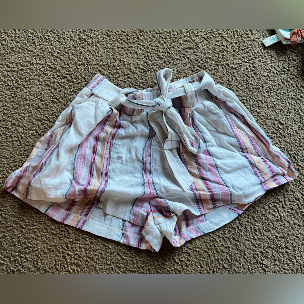 Forever 21 striped shorts with ribbon belt